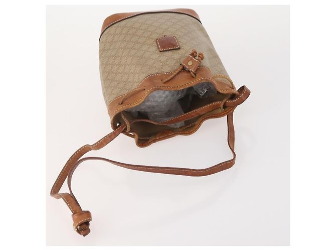 Céline Borsa Clutch in Tela Macadam CELINE in Pelle PVC 3 Pezzi Marrone Beige Auth fm5236 - vista 5