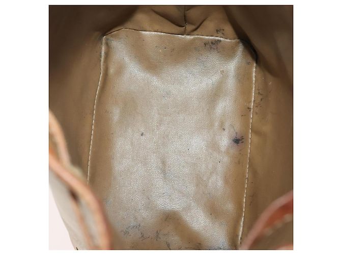 Céline Borsa Clutch in Tela Macadam CELINE in Pelle PVC 3 Pezzi Marrone Beige Auth fm5236 - vista 8