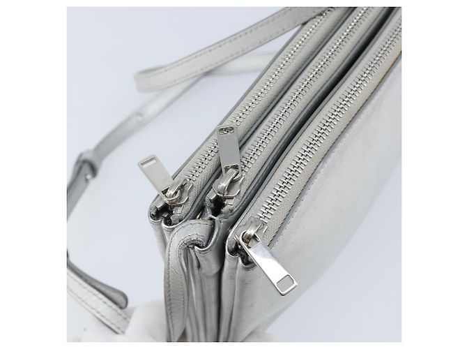 Céline Borsa a Spalla in Pelle Argento Auth BA11569 - vista 15