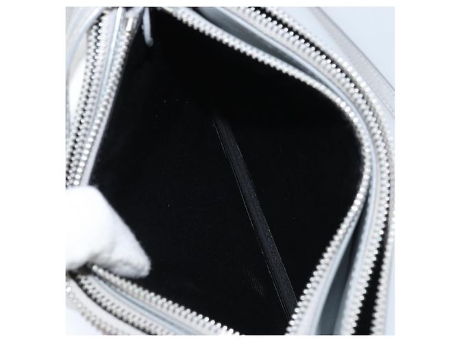 Céline Borsa a Spalla in Pelle Argento Auth BA11569 - vista 19