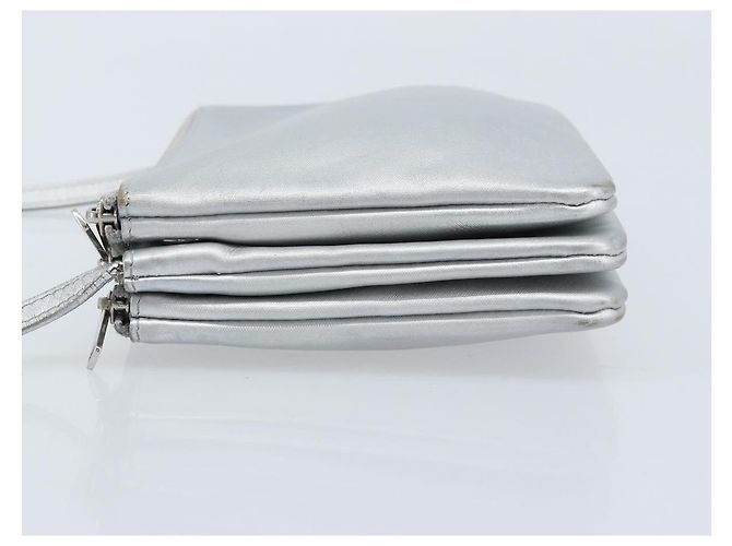 Céline Borsa a Spalla in Pelle Argento Auth BA11569 - vista 5