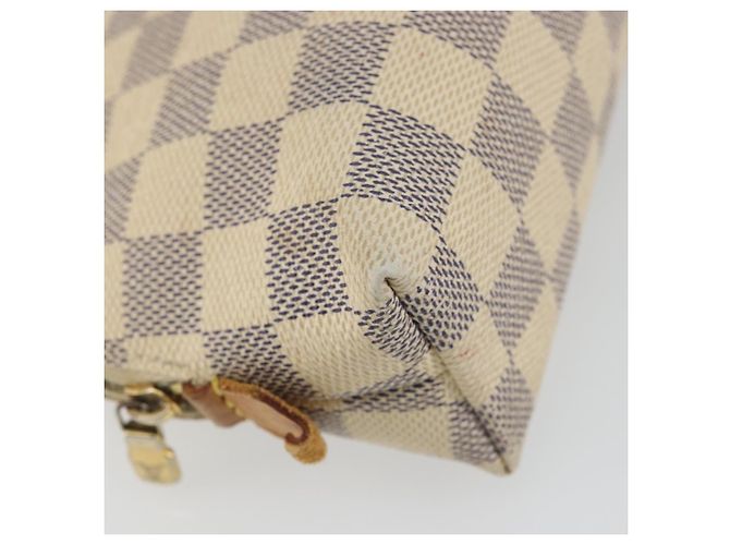 LOUIS VUITTON Kosmetiktäschchen PM Damier Azur N60024 LV Auth ARZ890 - Ansicht 14