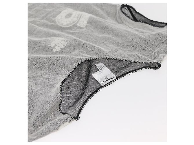 CHANEL COCO Marca Cortada Y Cosecha Algodón Negro Blanco P23429V13551 CC Auth BAZ828M - vista 5