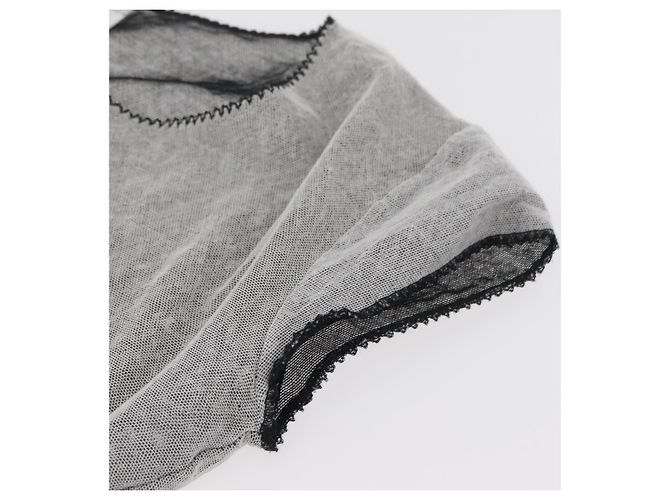 CHANEL COCO Marca Cortada Y Cosecha Algodón Negro Blanco P23429V13551 CC Auth BAZ828M - vista 7