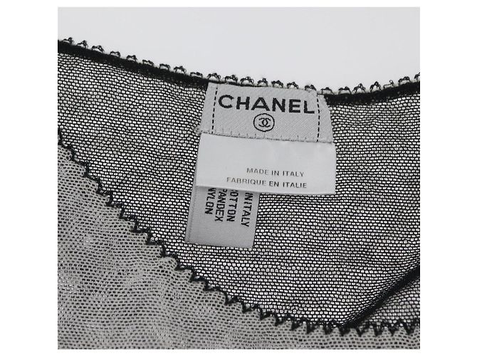 CHANEL COCO Marca Cortada Y Cosecha Algodón Negro Blanco P23429V13551 CC Auth BAZ828M - vista 9