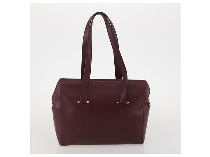 Borsa a Spalla BALLY Cartier in Pelle 2 Set Bordeaux Bianco Auth bs34145 Bordò - vista 11