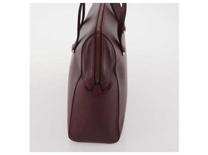 Borsa a Spalla BALLY Cartier in Pelle 2 Set Bordeaux Bianco Auth bs34145 Bordò - vista 12