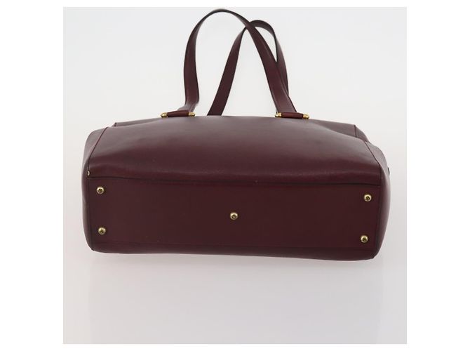 Borsa a Spalla BALLY Cartier in Pelle 2 Set Bordeaux Bianco Auth bs34145 Bordò - vista 15