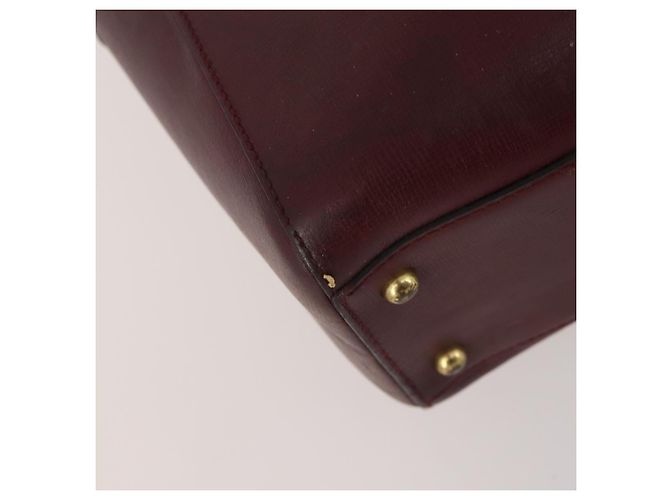 Borsa a Spalla BALLY Cartier in Pelle 2 Set Bordeaux Bianco Auth bs34145 Bordò - vista 16