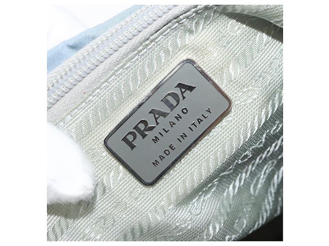 PRADA Backpack Nylon Light Blue Silver Auth 172516 Silvery - view 26