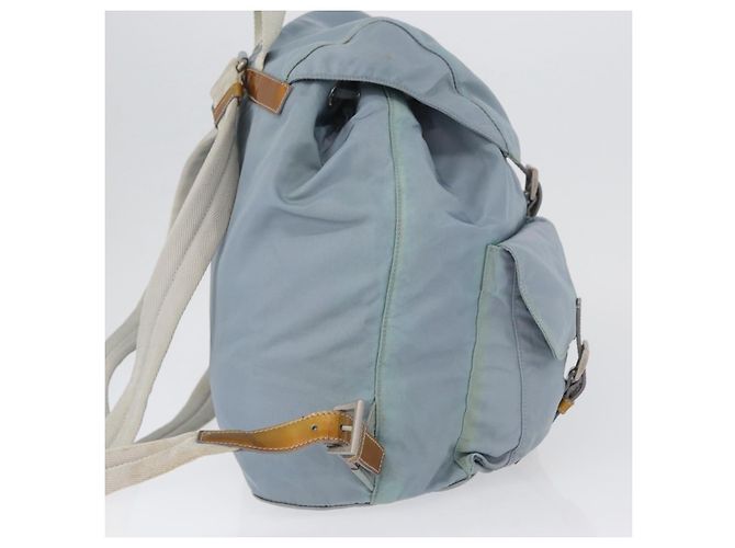 PRADA Backpack Nylon Light Blue Silver Auth 172516 Silvery - view 4