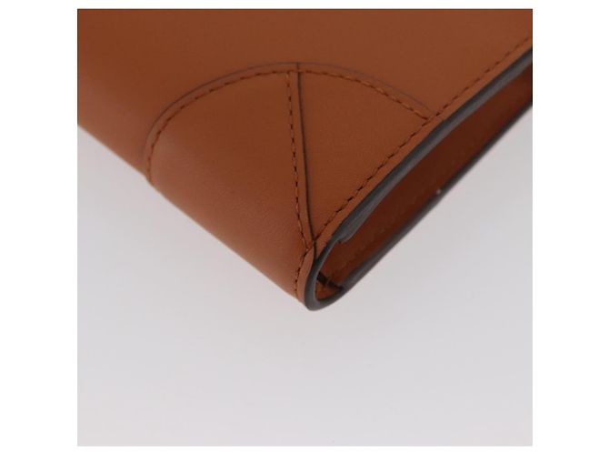 MCM Cartera Larga de Cuero Marrón Dorado MYLDATA04 Auth SW2294V Castaño - vista 12
