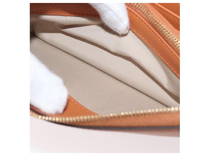 MCM Cartera Larga de Cuero Marrón Dorado MYLDATA04 Auth SW2294V Castaño - vista 18