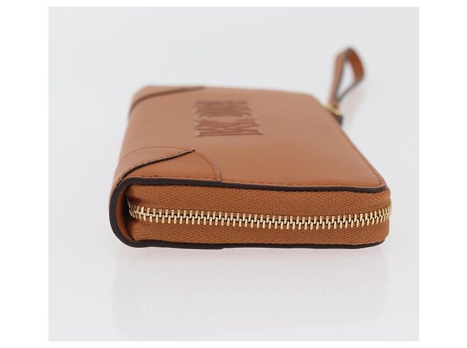 MCM Cartera Larga de Cuero Marrón Dorado MYLDATA04 Auth SW2294V Castaño - vista 4