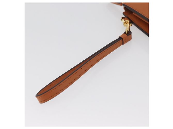 MCM Cartera Larga de Cuero Marrón Dorado MYLDATA04 Auth SW2294V Castaño - vista 7