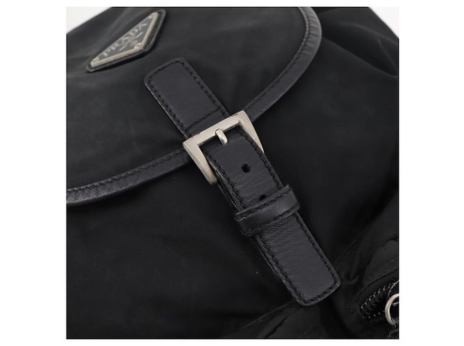 PRADA Backpack Nylon Black Silver Auth bs34099 Silvery - view 21