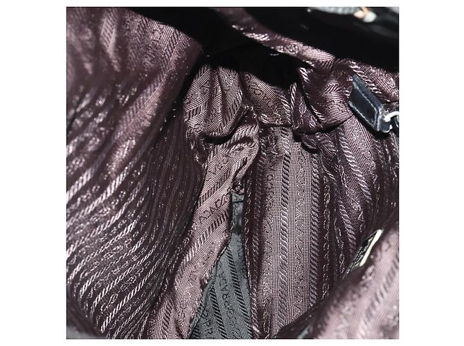 PRADA Backpack Nylon Black Silver Auth bs34099 Silvery - view 25