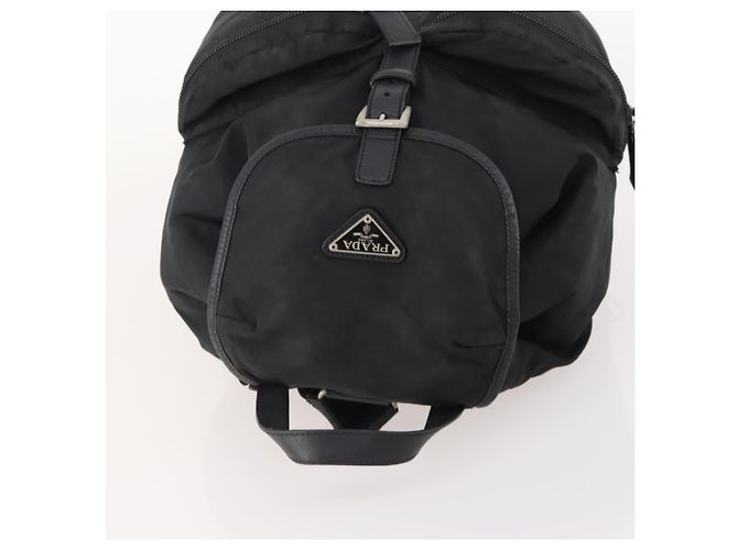 PRADA Backpack Nylon Black Silver Auth bs34099 Silvery - view 6