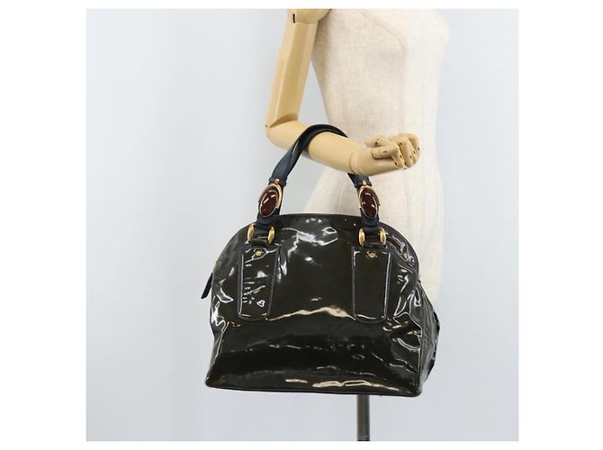 Chloé Borsa a mano Chloe in pelle verniciata khaki oro Auth hk3611 D'oro Cachi - vista 23
