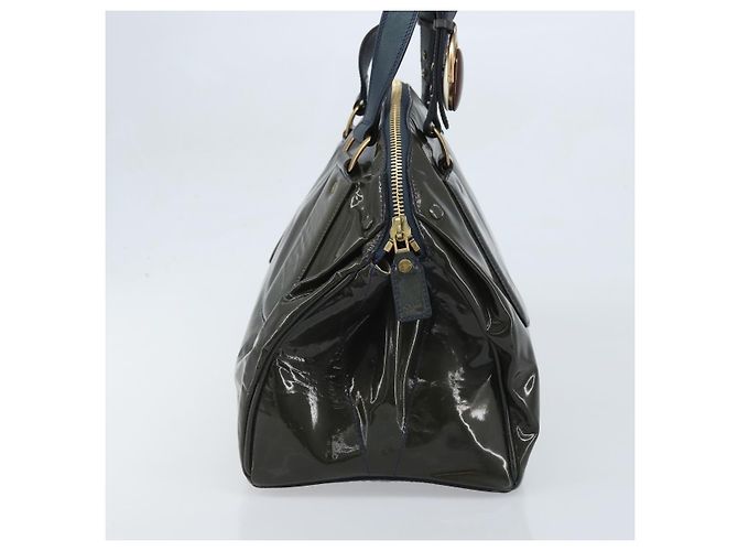 Chloé Borsa a mano Chloe in pelle verniciata khaki oro Auth hk3611 D'oro Cachi - vista 5