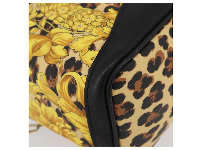 Borsa Vanity Gianni Versace in PVC giallo oro Auth BA11862 D'oro - vista 10
