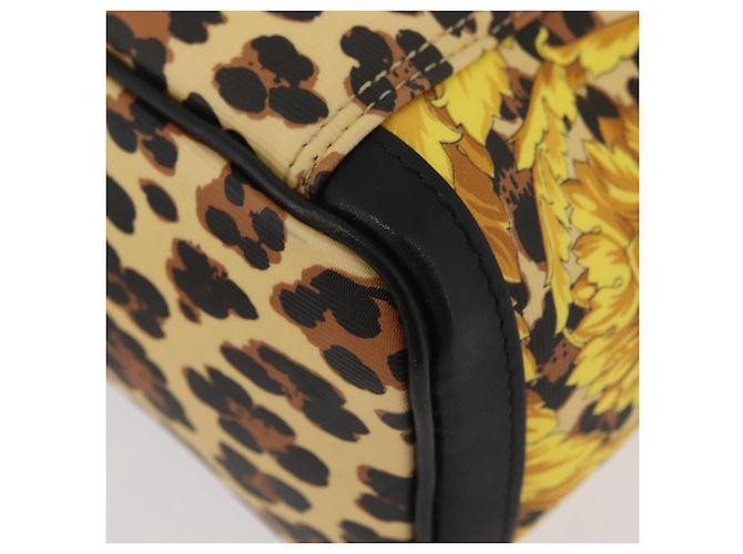 Borsa Vanity Gianni Versace in PVC giallo oro Auth BA11862 D'oro - vista 13