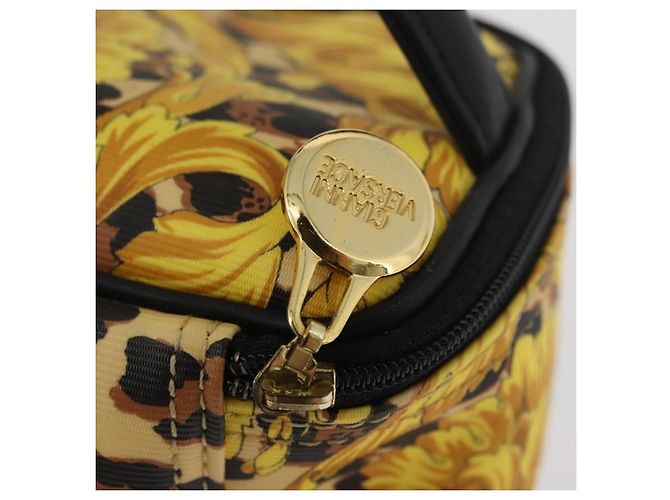 Borsa Vanity Gianni Versace in PVC giallo oro Auth BA11862 D'oro - vista 14