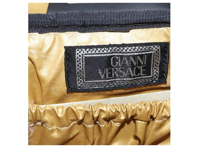 Borsa Vanity Gianni Versace in PVC giallo oro Auth BA11862 D'oro - vista 15