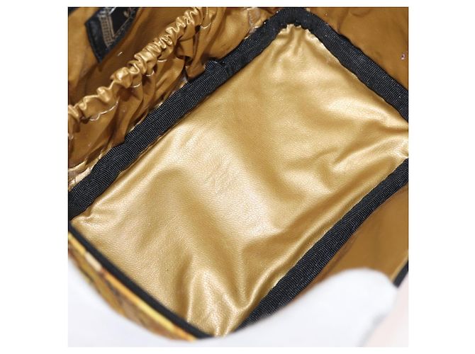 Borsa Vanity Gianni Versace in PVC giallo oro Auth BA11862 D'oro - vista 17