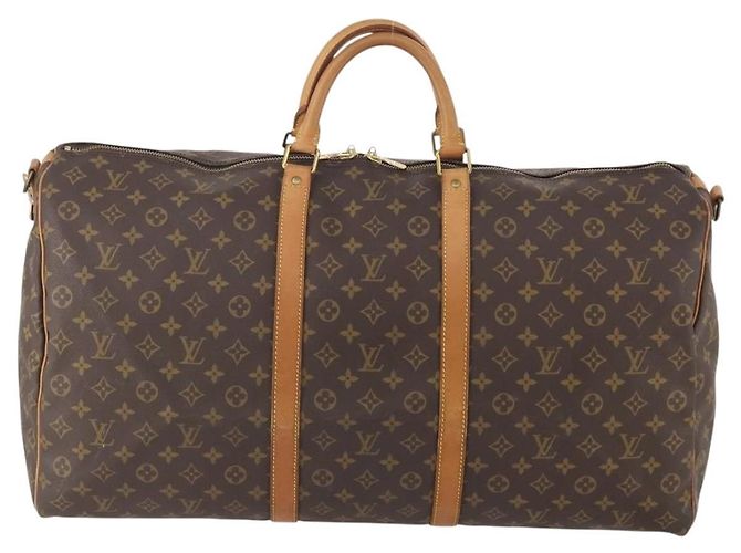 LOUIS VUITTON Borsa Boston Monogram Keepall Bandoulière 60 M41412 LV Auth ep13887 Monogramma - vista 13