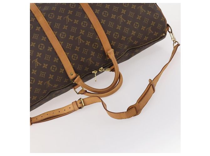 LOUIS VUITTON Borsa Boston Monogram Keepall Bandoulière 60 M41412 LV Auth ep13887 Monogramma - vista 7