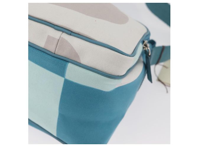 BALLY Borsa a Spalla in Tela Blu Baby Argento Auth am11137A Blu chiaro - vista 15
