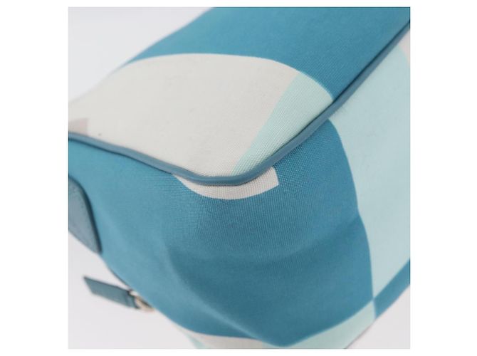 BALLY Borsa a Spalla in Tela Blu Baby Argento Auth am11137A Blu chiaro - vista 16