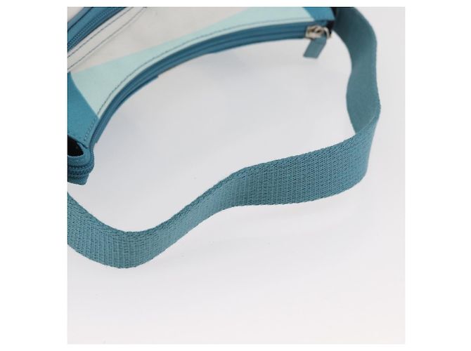 BALLY Borsa a Spalla in Tela Blu Baby Argento Auth am11137A Blu chiaro - vista 7