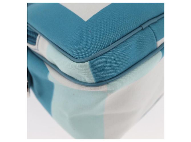 BALLY Borsa a Spalla in Tela Blu Baby Argento Auth am11137A Blu chiaro - vista 8