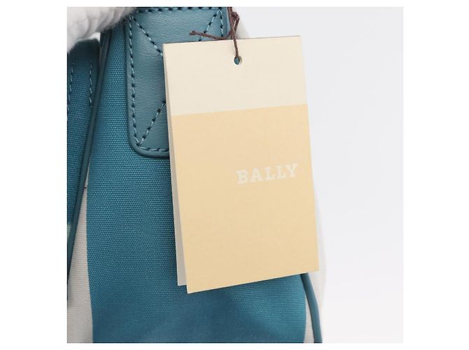 BALLY Borsa a Spalla in Tela Blu Baby Argento Auth am11137A Blu chiaro - vista 9