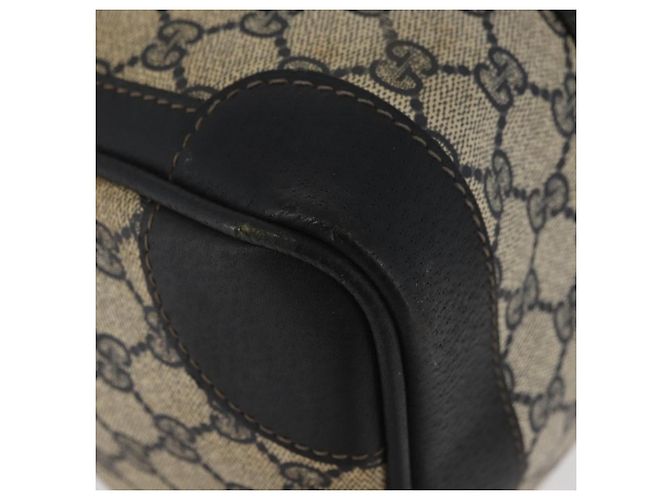 Gucci Borsa Boston GG Supreme in PVC Navy Gold Auth BAZ551 D'oro Blu navy - vista 10