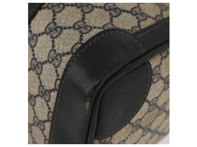 Gucci Borsa Boston GG Supreme in PVC Navy Gold Auth BAZ551 D'oro Blu navy - vista 11