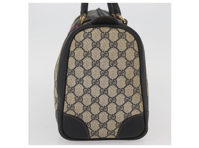 Gucci Borsa Boston GG Supreme in PVC Navy Gold Auth BAZ551 D'oro Blu navy - vista 4