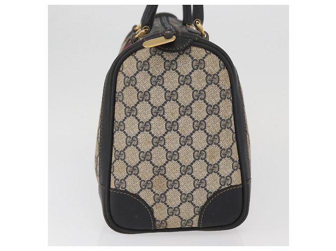 Gucci Borsa Boston GG Supreme in PVC Navy Gold Auth BAZ551 D'oro Blu navy - vista 5