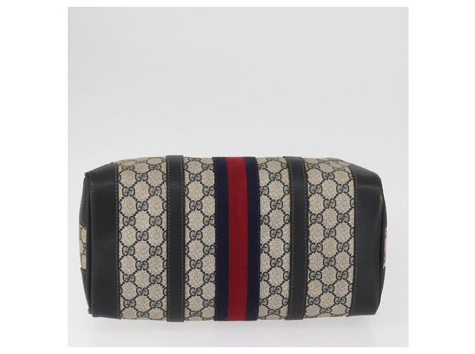Gucci Borsa Boston GG Supreme in PVC Navy Gold Auth BAZ551 D'oro Blu navy - vista 9