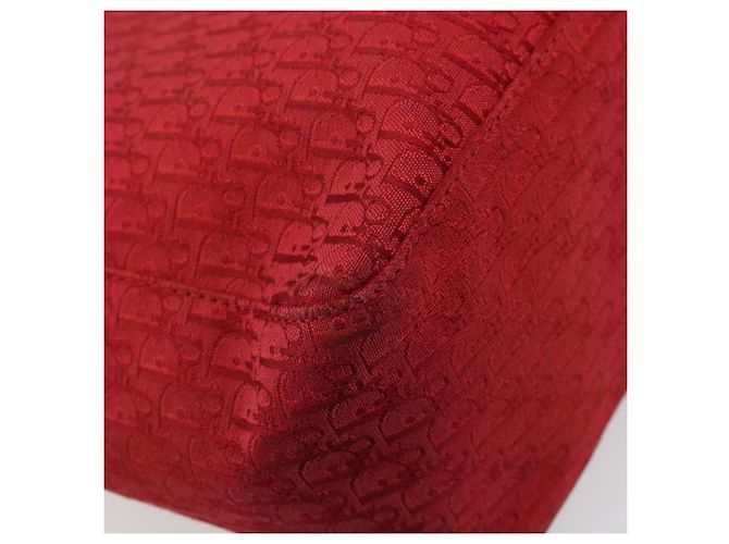 Christian Dior Trotter Canvas Tote Bag Rot Silber Auth ka3572 - Ansicht 13