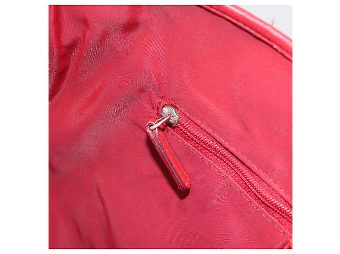 Christian Dior Trotter Canvas Tote Bag Rot Silber Auth ka3572 - Ansicht 19