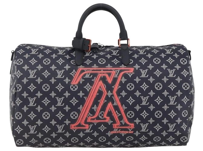 LOUIS VUITTON Borsa Keepall Bandoulière 50 Ink Up Side Down M43684 Auth BA11968SAM Monogramma - vista 13