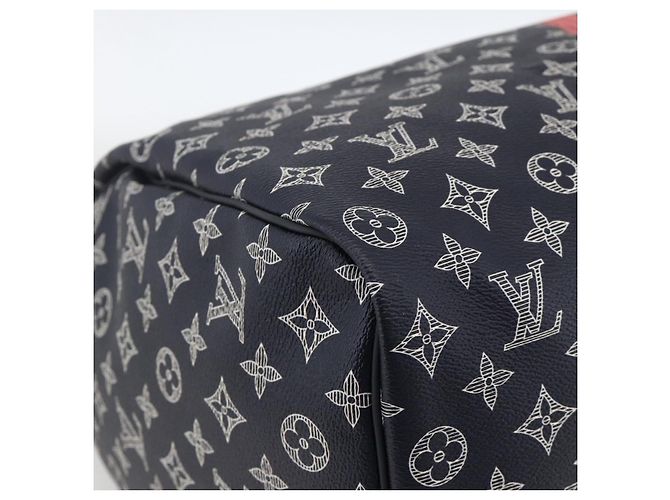 LOUIS VUITTON Borsa Keepall Bandoulière 50 Ink Up Side Down M43684 Auth BA11968SAM Monogramma - vista 17