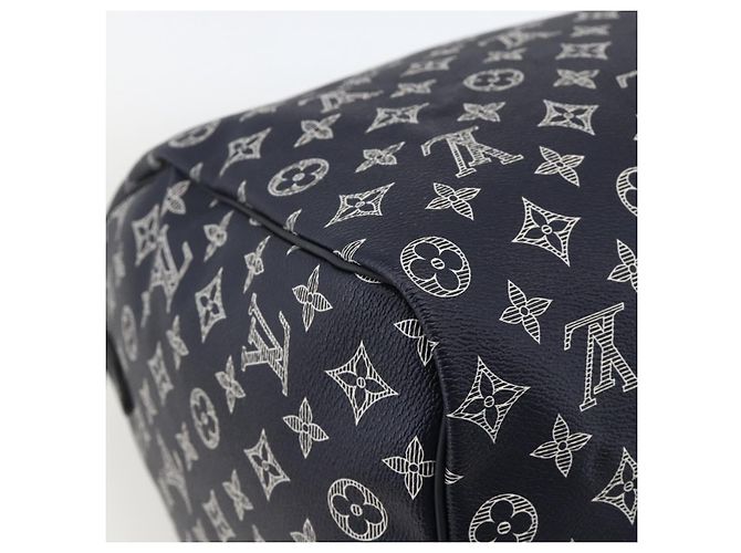 LOUIS VUITTON Borsa Keepall Bandoulière 50 Ink Up Side Down M43684 Auth BA11968SAM Monogramma - vista 19