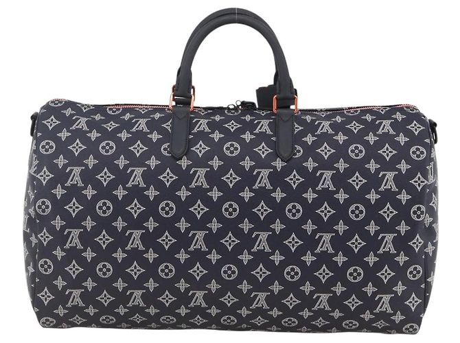 LOUIS VUITTON Borsa Keepall Bandoulière 50 Ink Up Side Down M43684 Auth BA11968SAM Monogramma - vista 2