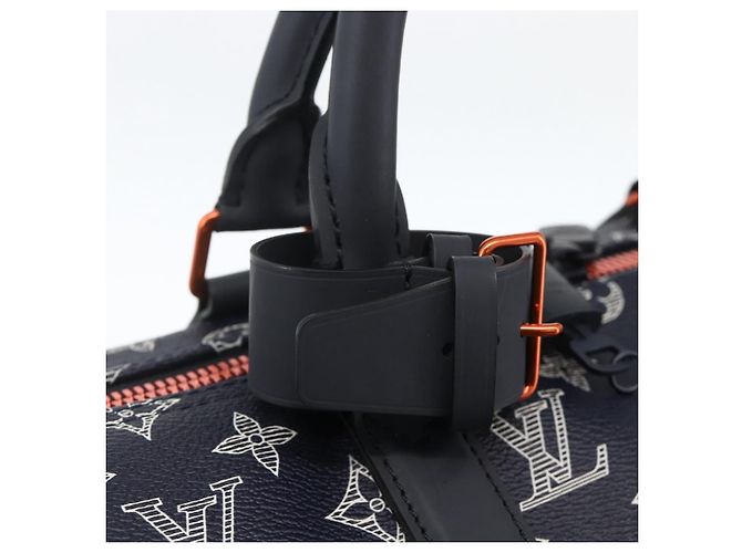 LOUIS VUITTON Borsa Keepall Bandoulière 50 Ink Up Side Down M43684 Auth BA11968SAM Monogramma - vista 20