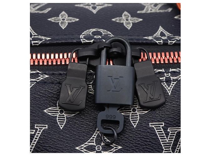 LOUIS VUITTON Borsa Keepall Bandoulière 50 Ink Up Side Down M43684 Auth BA11968SAM Monogramma - vista 22