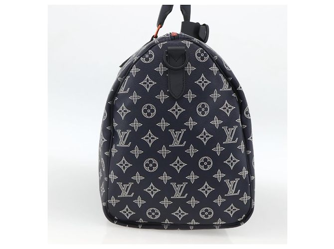 LOUIS VUITTON Borsa Keepall Bandoulière 50 Ink Up Side Down M43684 Auth BA11968SAM Monogramma - vista 3